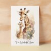 Birthday Card For Mum Card for Mothers Day Birthday Card For Her Birthday Gift For Mum Happy Birthday Card For Mum with Giraffe Illustration - Small (4x6) / Blank Message