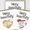 Personalised scratch off and reveal heart card: Happy Anniversary - with any message and choice of heart colour - Gold