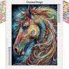 Diamond Art Kit Colourful Floral Horse 5D DIY Art Kit