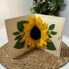 Cheerful Sunflower Greeting: 3D Pop Up Card Handmade with Love