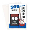 40th Birthday Card for Son-In-Law - You Rock Guitar Design - A5 Portrait - 1 Card