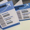 Scratch off and reveal card: Holiday, vacation, surprise destination, any destination, any name, any date boarding pass design - A5: Single card