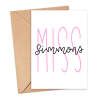 Personalised Thank You Teacher Card - Teacher's Name Miss/Mrs/Mr - Small - Approx. A6 | 105mm x 14.8mm | 4.1in x 5.8in