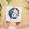 30th Wedding Anniversary Card Pretty Owl Design 30 Year Anniversary Pearl Wedding Anniversary Card - Square (5.5x5.5) / Blank Inside