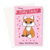 Foxy Lady Valentine's Day Card for Her - Cute and Romantic Design - A5 Portrait - 1 Card