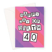 40th Birthday Card For Her