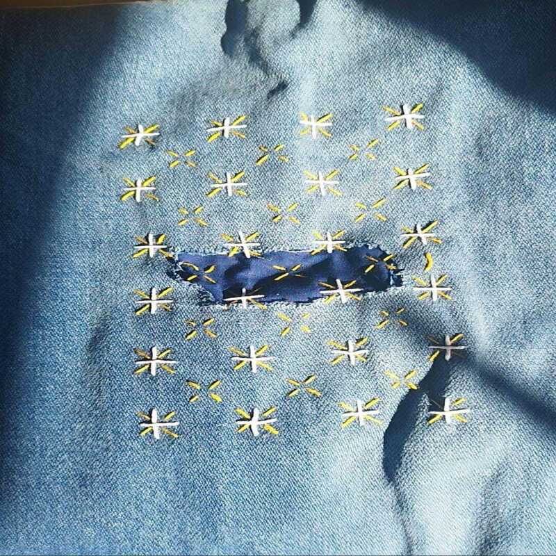 Washable Sashiko Mending Transfers