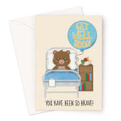 Children's Get Well Soon Card - Teddy Bear