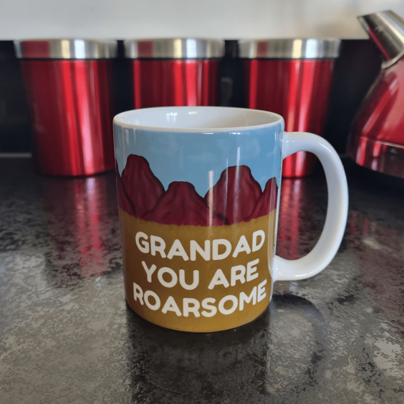 Grandad Tea-Rex Dinosaur Mug - 11oz - White