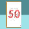 Funny 50th Birthday Card - Personalised - For Her or For Him - Perfect greetings card for a friend or someone else turning 50 years old. - Blank inside - Small