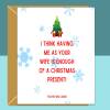 Funny Christmas Card - To Husband or Wife - From Wife - For Him or For Her - Cheeky - Sarcastic - Hilarious - Ideal Xmas Card - Large - Blank Inside