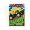 Age 4 Boys Monster Truck Birthday Card - A5 Portrait - 1 Card