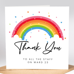 Thank you Rainbow hospital ward Card