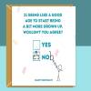 Funny 21st Birthday Card - Personalised inside if required - For Him or For Her - Perfect greetings card for someone turning 21 years old - Blank inside - Small