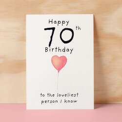 70th Birthday Card for Her Birthday Card Wife 70th Birthday Card For Sister Birthday Card 70 th Birthday Card For Friend - Small (4x6) / Blank Message