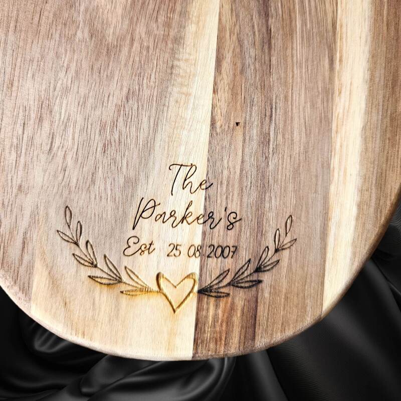 Personalised chopping board, Personalised gift, wedding gift, Christmas gift, rustic, engraved chopping board