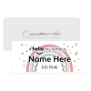 #hello my name is... Name Badge - Watercolour Pastel Rainbow & Stars