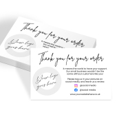 Thank You For Your Order Cards - Thank You Business Cards