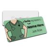 Hello My Name is Badge with ID Badge Reel Personalised Durable Name Badge #hello mynameis Badge, Nurse Badge, Nurse Badge GREEN Scrubs Badge - Skin Tone 1