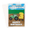 Grandson Farm Tractor 3rd Birthday Card - A5 Portrait - 1 Card