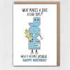 What makes a joke a Dad joke? When it becomes apparent. Funny bad joke birthday card for Daddy, Father, Papa from child (Size A6/A5/A4) - A6: Single card