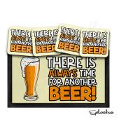 Bar Runner Mat, Always Time for Beer, Beer Mats & 4 x Drinks Coasters Gift Set Garden Bar Sets / Personalised Mats Home Bar