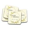 Wedding favour Coasters for guests, Custom wooden coasters