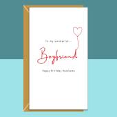 Boyfriend Birthday Card - Personalised - For Him - BF - On his birthday - From Girlfriend or Boyfriend