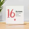 16 Year Anniversary Card 16 Year Card For Husband 16th Anniversary Card For Wife Anniversary Card For Boyfriend or Girlfriend 16 Year Card - Square (5.5x5.5) / Blank Inside