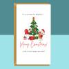 Nephew Christmas Card - Ideal personalised Xmas card for your Nephew - Blank inside - Large