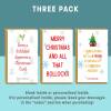 Funny Christmas Cards Bundle - 3 Pack of Xmas Cards - Personalised if needed - For him or For Her - Rude, Adult Christmas Card Pack - Blank inside