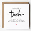 A truly great teacher is hard to find, Personalised Teacher Card