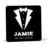 Groom Gifts - Wedding Drinks Personalised Coasters Suit Up Drink Up Bar Coasters Personalised Gooms man Gift, Personalised Wedding Best Man - Singel Coaster