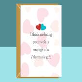 Funny Valentine's Card for Him or For Her - For Husband or Wife from Wife - Cute Card for Valentines Day