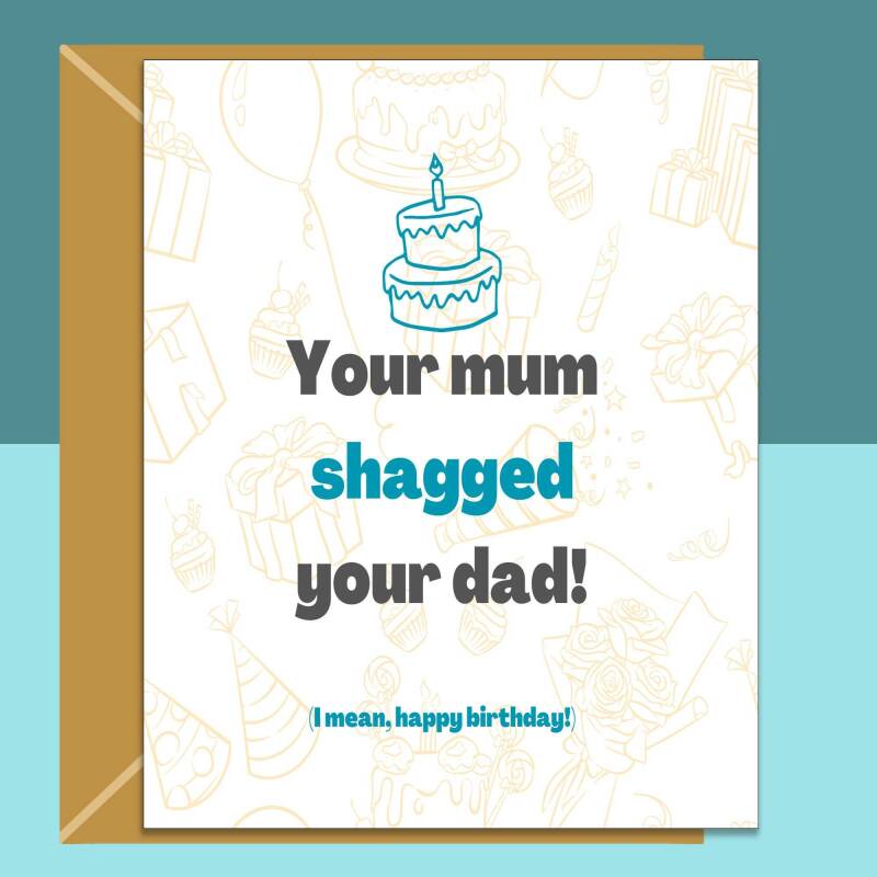 Funny Birthday Card - For Him or For Her - Personalised - Ideal for 19th, 20th, 21st, 22nd, 30th, or any other birthday - Rude Card - Blank inside - Small