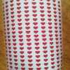 200 6mm heart stickers - Textured Red