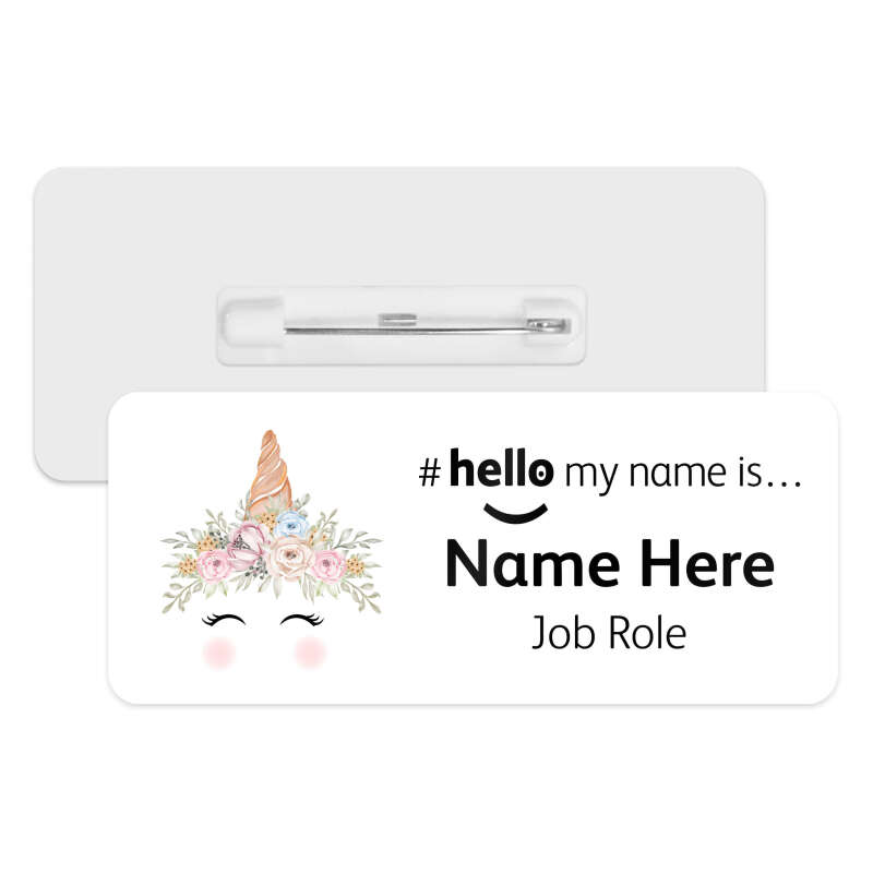 #hello my name is... Name Badge - Unicorn