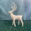 3D Printed Deer - bookshelf ornament - Black