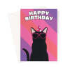 Black Cat Birthday Card - A5 Portrait - 1 Card