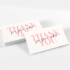 Thank You For Your Order Cards - Small Business Thank You Business Cards - Pink Thank You Business Card Size - Logo Thank You Cards - Sample Card