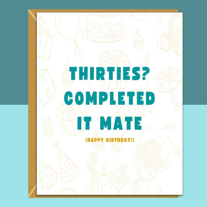 Funny 40th Birthday Card - Personalised - For Him or For Her - Ideal for friend or relative turning 40 years old - Blank inside - Regular