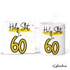 Holy Shit I'm 60, Birthday Mug, Special 60th Birthday Mug, 60th Gift. His Birthday - Her Birthday - 60th Special Occasion add a Coaster - Single Mug