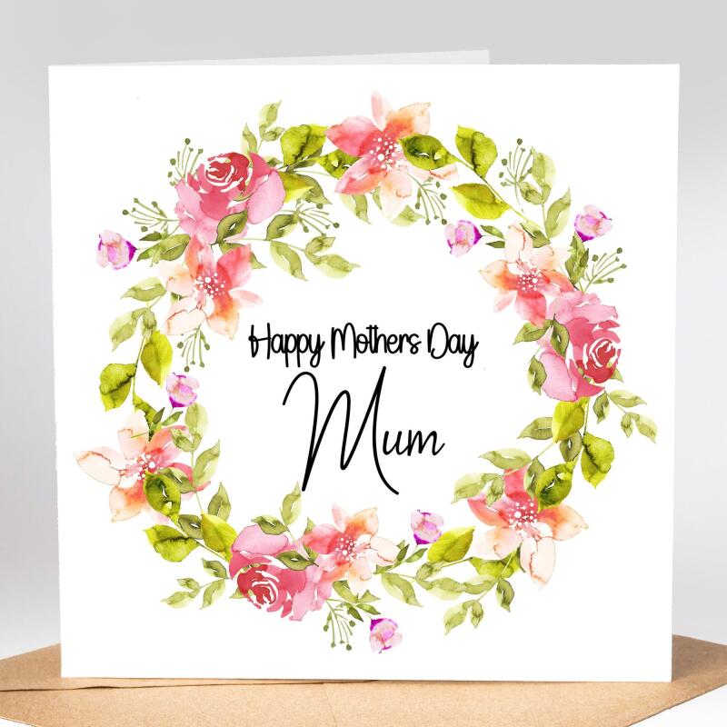 Mothers Day Card Floral Mothers Day / Card for Mum / Card for Mother / Floral Mothers Day Card Mum /