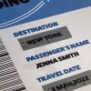 Scratch off and reveal card: Holiday, vacation, surprise destination, any destination, any name, any date boarding pass design - A5: Single card