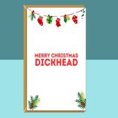 Funny Rude Christmas Card - For Him or For Her - Personalised - Ideal Xmas Card for Friend, Brother, Sister, Colleague