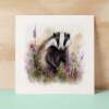 Notelet Card of a Badger For Anyone Any Occasion Card For Her or For Him Card For Birthday or Easter Card Thank You Card - Square (6x6) / Blank Message