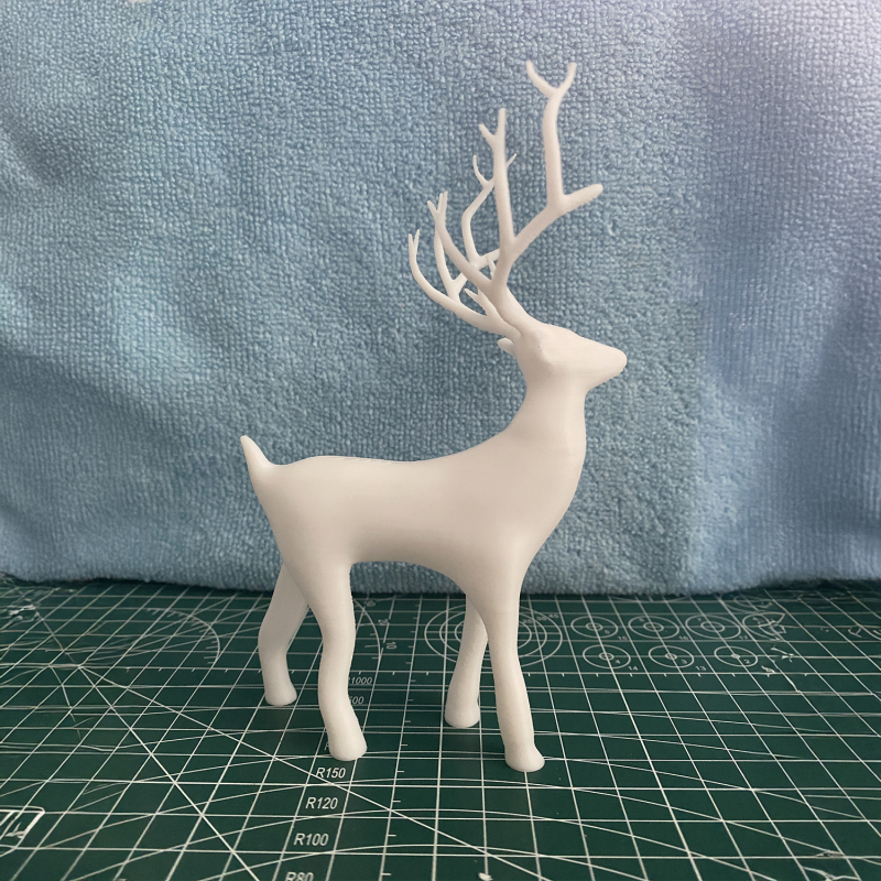 3D Printed Deer - bookshelf ornament - Black