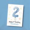 Customisable 2nd Birthday Card For Boy Custom Name Card For Boy Second Birthday Card For Baby Birthday Card for Baby Boy Custom 2nd Birthday - Small (4x6) / Blank Message