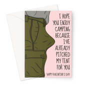 Rude Camping Joke Valentine's Day Card For Her