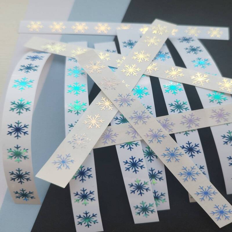 Snowflake Stickers, Blue & Opal Mix, 100 Stickers total